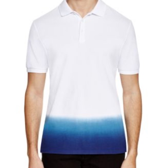 Burberry Gradient Polo in White and Blue - Picture 1 of 5